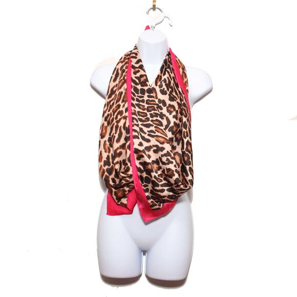 Vintage Accessorize Leopard Print Square Scarf 36"x36" - Picture 1 of 6